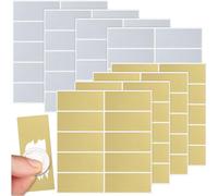 JAXICREY 200 Pieces Scratch Stickers, 60×25mm Scratch Off Card Stickers Rectangle for Make Your Own Cards, DIY, Notes, Reveal Games, Baby Gift, Postcard, Easter, Birthday, Wedding (Gold, Grey)