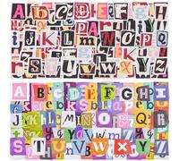 JAXICREY 208Pcs Vintage Letter Stickers, Self Adhesive Retro Alphabet Stickers, DIY Stick on Letters, Aesthetic Sticker Letters, Sticky Letters for Crafts, Scrapbook, Journal, Suitcases, Laptop, Decor