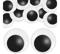 JAXICREY 50 mm Large Googly Eyes Self Adhesive, 10 Pcs Big Stick on Wiggle Googly Craft Eyes for Crafting Black Eye Stickers Goggly Craft for Crafts DIY Scrapbooking Toys Accessories
