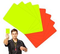 JAXICREY 8PCS Referee Card, PVC Red and Yellow Card, Soccers Warning and Ejection Cards Referee Penalty Professional Accessories Kit for Soccer Football Match