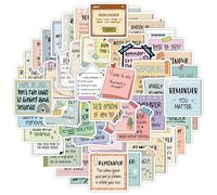 JAXICREY Motivational Stickers, 100 Pcs Motivational Quotes Waterproof Vinyl Inspirational Positive Stickers Mental Health Affirmation Sticker for Laptop Scrapbooking Journal Vision Board Water Bottle