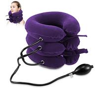 Jaximy Neck Stretcher, Neck Traction Device, Cervical Traction Device, Neck Pain Relief, Adjustable Inflatable Neck Brace & Neck Stretcher Cervical Traction, Neck Decompression Home Use (Purple)