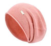 jaxmonoy Slouchy Knit Beanie Hat for Women Winter Soft Warm Ladies Laightweight Slouch Knitted Skull Beanies Cap, Peach, One Size