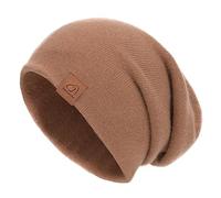 jaxmonoy Slouchy Knit Beanies Winter Hats for Women Men Soft Warm Reversible Slouch Cuffed Skull Knitted Beanie Cap, Coffee, M