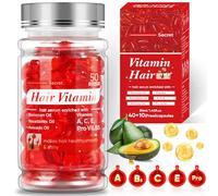 Jaxmoon Bali Secret Vitamin Hair Care Serum without Rinse with Moroccan Macadamia Oils and Avocado Vitamins A C E Pro Vit B5 50 Red Capsules
