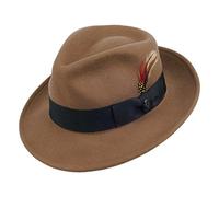 Jaxon & James Crushable C-Crown Wool Felt Fedora Hat - Pecan L