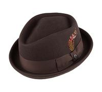 Jaxon & James Crushable Diamond Crown Pork Pie Hat - Brown - Medium