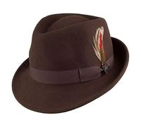 Jaxon & James Detroit Trilby Hat - Brown - X-Large
