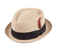 Jaxon & James Diamond Crown Toyo Braided Pork Pie Hat - Natural - Medium