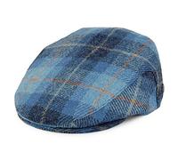 Jaxon & James Harris Tweed Bay River Flat Cap - Blue-Navy 2XLARGE
