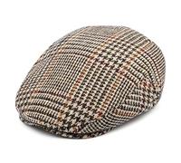 Jaxon & James Harris Tweed Locheport Flat Cap - Brown-Tan - Medium