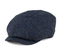 Jaxon & James Harris Tweed Skye Newsboy Cap - Blue-Black - Small