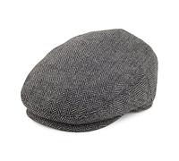 Jaxon & James Kids Herringbone Flat Cap - Grey - Kids Small/Medium