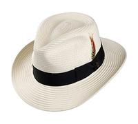 Jaxon & James Summer C-Crown Straw Fedora Hat - Ivory - X-Large