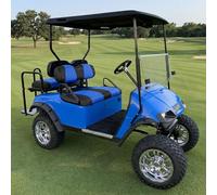 Jaxpare Golf Cart Seat Covers for EZGO TXT and RXV Golf Carts.Breathable and Washable Sandwich Mesh Air Spacer.Renew Your Golf Cart. (Blue/Black)