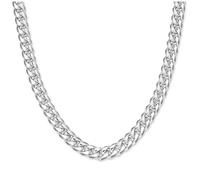 JAXXON Cuban Link Chain - Mens Necklace - Box Clasp, 3.5mm - 22", Stainless Steel, No Gemstone