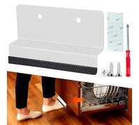 JAXYOOM Adhesive Under Foot Pull for Trash Cabinet Drawer 1Pcs,Hidden Hands Free Opener for Kitchen Drawer,Handless Handle Design with Screws for Touchless Door,Overlay Garbage Bin,White