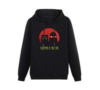 Jay And Silent Bob Bluntman And Chronic Hoodies Long Sleeve Pullover Loose Hoody Sweatershirt Black XL