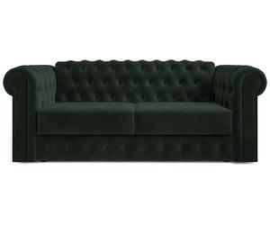 Jay-Be Chesterfield Velvet 3 Seater Sofa Bed - Dark Green