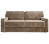 Jay-Be Linea Velvet 3 Seater Sofa Bed - Beige