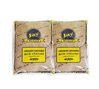 Jay Brand Jaggery Crushed | 400G | Natural Sweetener | No Preservatives Added |Hand Crushed Gur Powder | Gluten Free | Indian Origin (Pack of 2)