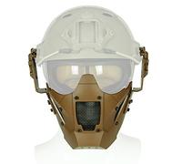 JAY FAST Tactical Airsoft Paintball Iron Warrior Half Face Mask Single Use With Fast Helmet Military Protect Cycling Outdoor