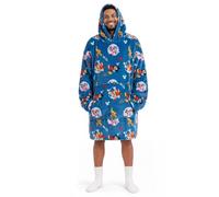 Jay Franco Adult's Disney Mickey Mouse Wearable Throw Blanket, Blue, 86x97 | Oversized Plush Hooded Blanket with Pocket, Soft Cosy Fleece Throw, Gift for Lounging, Official Licensed Property