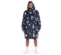 Jay Franco Adult's Minecraft Wearable Throw Blanket, Blue, 86x97 | Oversized Plush Hooded Blanket with Pocket, Soft Cosy Fleece Throw, Gift for Lounging, Official Licensed Property