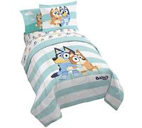 Jay Franco Bluey & Bingo 5 Piece Twin Size Bed Set - Includes Comforter & Sheet Set - Super Soft Kids Bedding Fade Resistant Microfiber (Official Bluey Product)
