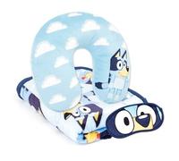 Jay Franco Bluey Kids Travel Set - 3 Piece Set Includes 40 x 50 Throw Blanket, Eye Mask, and Neck Pillow - Super Soft & Cozy Travel Accessories