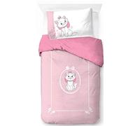 Jay Franco Children's Disney Aristocats Single Duvet Cover Set - 100% Cotton Super Soft Bedding with Pillowcase, Official Licensed Product, Pink, 2 Piece Set