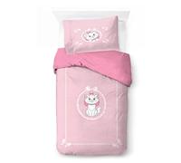 Jay Franco Children's Disney Aristocats Single Duvet Cover Set - 100% Cotton Super Soft Bedding with Pillowcase, Official Licensed Product, Pink, 2 Piece Set