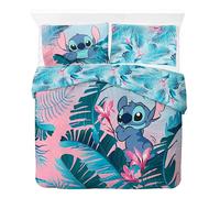 Jay Franco Children's Disney Lilo and Stitch Double Duvet Cover Set - 100% Cotton Super Soft Bedding with Pillowcase, Official Licensed Product, Multi, 3 Piece Set