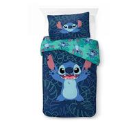 Jay Franco Children's Disney Lilo and Stitch Single Duvet Cover Set - 100% Cotton Super Soft Bedding with Pillowcase, Official Licensed Product, Navy, 2 Piece Set