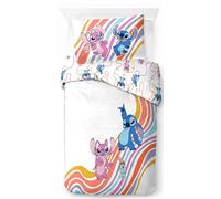 Jay Franco Children's Disney Lilo and Stitch Single Duvet Cover Set - 100% Cotton Super Soft Bedding with Pillowcase, Official Licensed Product, Multi, 2 Piece Set