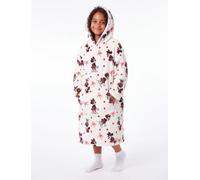 Jay Franco Children's Disney Minnie Mouse Throw Blanket, White, 61x81 | Oversized Plush Hooded Blanket with Pocket, Soft Cosy Fleece Throw, Gift for Lounging, Official Licensed Property