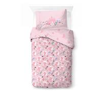 Jay Franco Children's Disney Princess Single Duvet Cover Set - 100% Cotton Super Soft Bedding with Pillowcase, Official Licensed Product, Pink, 2 Piece Set