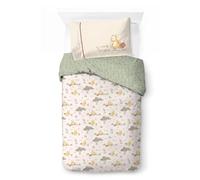 Jay Franco Children's Disney Winnie The Pooh Single Duvet Cover Set - 100% Cotton Super Soft Bedding with Pillowcase, Official Licensed Product, Tan, 2 Piece Set