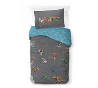 Jay Franco Children's Marvel Comics Single Duvet Cover Set - 100% Cotton Super Soft Bedding with Pillowcase, Official Licensed Product, Grey, 2 Piece Set