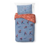 Jay Franco Children's Marvel Spiderman Single Duvet Cover Set - 100% Cotton Super Soft Bedding with Pillowcase, Official Licensed Product, Chambray, 2 Piece Set