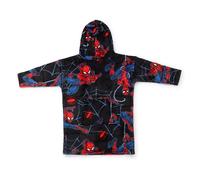 Jay Franco Children's Marvel Spiderman Wearable Throw Blanket - Oversized Plush Hooded Blanket with Pocket, Soft Cosy Fleece Throw, Gift for Lounging, Official Licensed Property, Black, 24x32