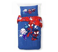 Jay Franco Children's Marvel Spidey & His Amazing Friends Single Duvet Cover Set - 100% Cotton Super Soft Bedding with Pillowcase, Official Licensed Product, Multi, 2 Piece Set