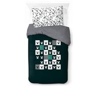 Jay Franco Children's Minecraft Single Duvet Cover Set - 100% Cotton Super Soft Bedding with Pillowcase, Official Licensed Product, Black, 2 Piece Set