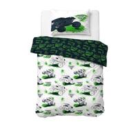 Jay Franco Children's Monster Jam Single Duvet Cover Set - 100% Cotton Super Soft Bedding with Pillowcase, Official Licensed Product, Green, 2 Piece Set