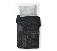 Jay Franco Children's Star Wars Classic Single Duvet Cover Set - 100% Cotton Super Soft Bedding with Pillowcase, Official Licensed Product, Black, 2 Piece Set