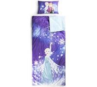 Jay Franco Disney Frozen Children’s Slumber Bag & Pillow Set - Cosy (137 x 61 cm) Indoor Sleeping Bag with Carry Handle and (43 x 28 cm) Pillow, Ideal for School Trips & Sleepovers - 2-Piece Set