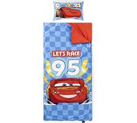 Jay Franco Disney Pixar Cars Children’s Slumber Bag & Pillow Set - Cosy (137 x 61 cm) Indoor Sleeping Bag with Carry Handle and (43 x 28 cm) Pillow, Ideal for School Trips & Sleepovers - 2-Piece Set