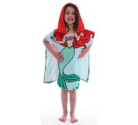 Jay Franco Disney Princess Ariel Hooded Poncho Bath Towel 56cm x 56cm 100% Cotton Kids Changing Robe