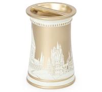 Jay Franco Harry Potter Toothbrush Holder - Gold Resin Pencil Holder Features Hogwarts Castle - Bathroom Storage