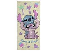 Jay Franco Kids Disney Lilo and Stitch 100% Cotton Beach Towel - 71 x 147cm Super Soft Bath Towel, Pool & Travel, Official Licensed Product, Yellow
